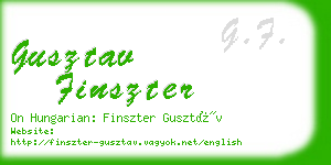 gusztav finszter business card